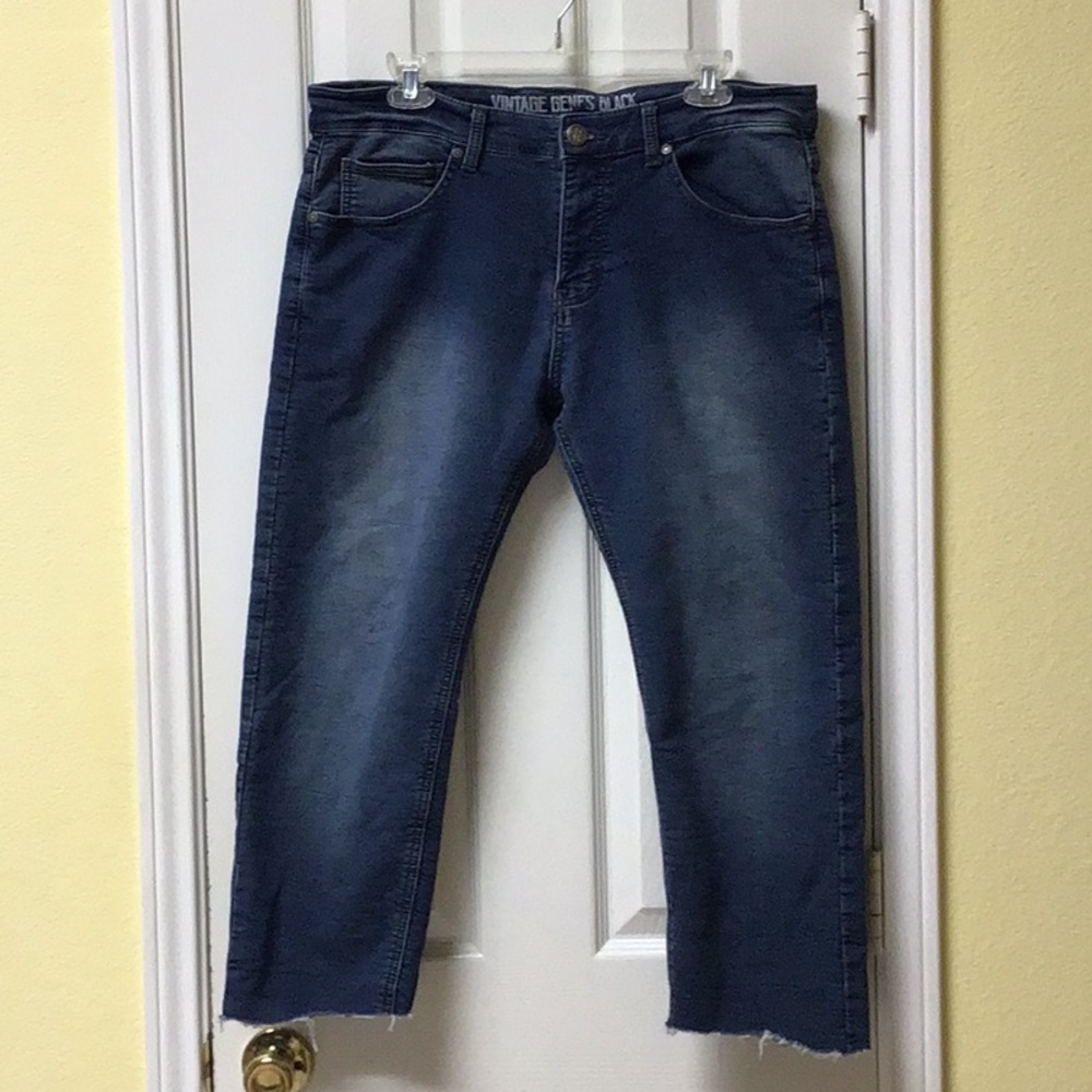 VINTAGE GENES BLACK  slim straight fit, waist 34”